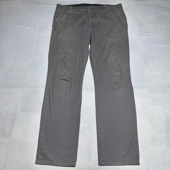 All Saints Volt Lumen Chino Pants Mens 34x30 Gray Twill Cotton Button Fly - Picture 1 of 16